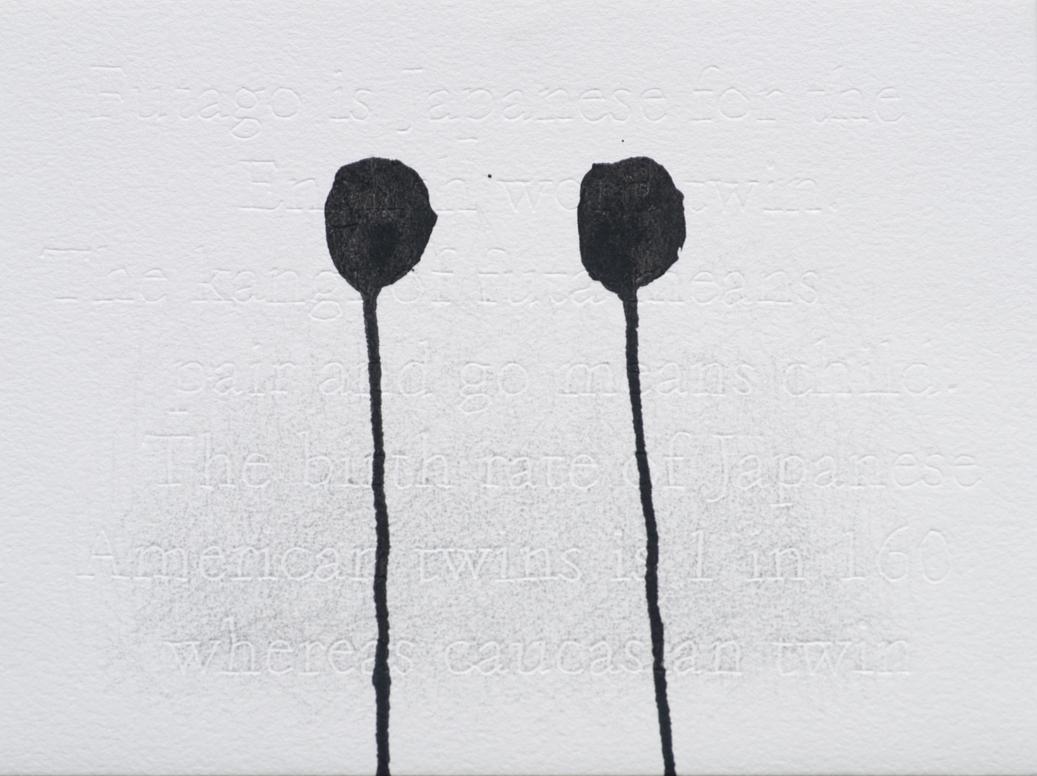 Joanne Aono Twin Futago Graphite Drawing