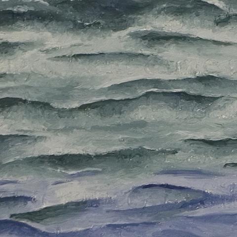 Joanne Aono lake michigan coral fossil painting