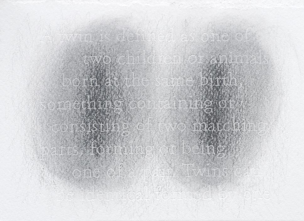 joanne Aono Twin Futago Graphite Drawing