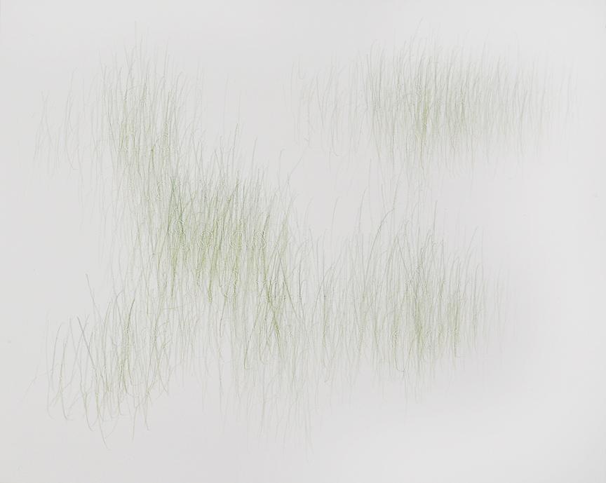 Joanne Aono, Green Fields, drawing, Fields
