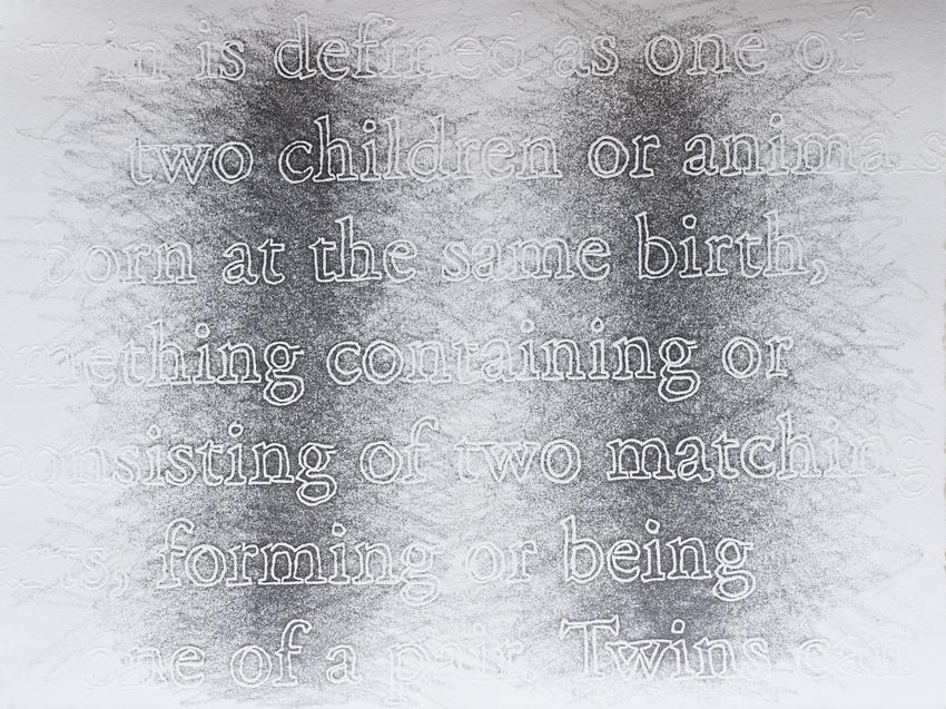 joanne Aono Twin Futago Graphite Drawing