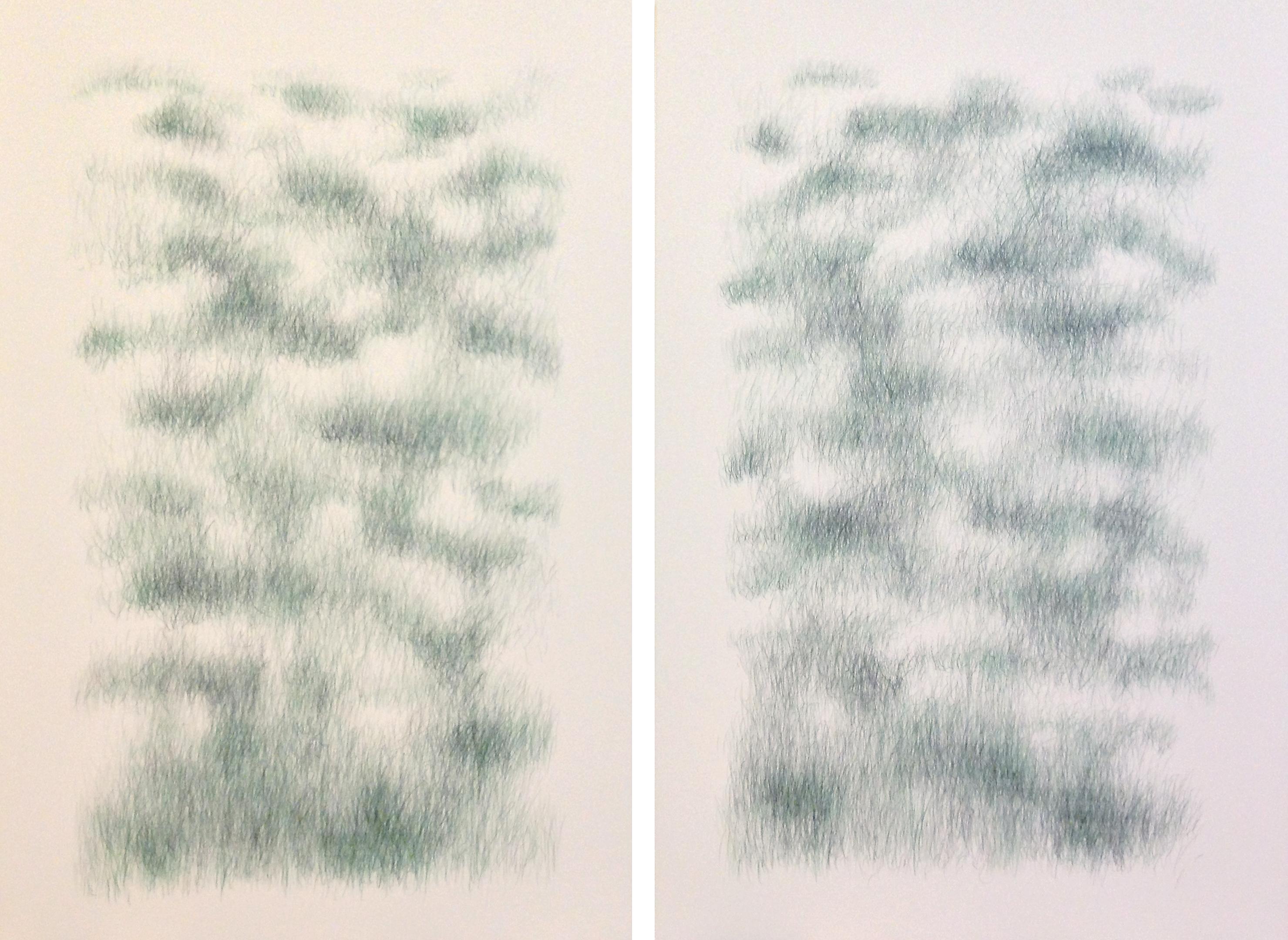 Joanne Aono Green Fields East/West Hashi Diptych