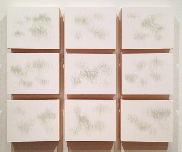 Joanne Aono, Green Fields, drawing, Installation