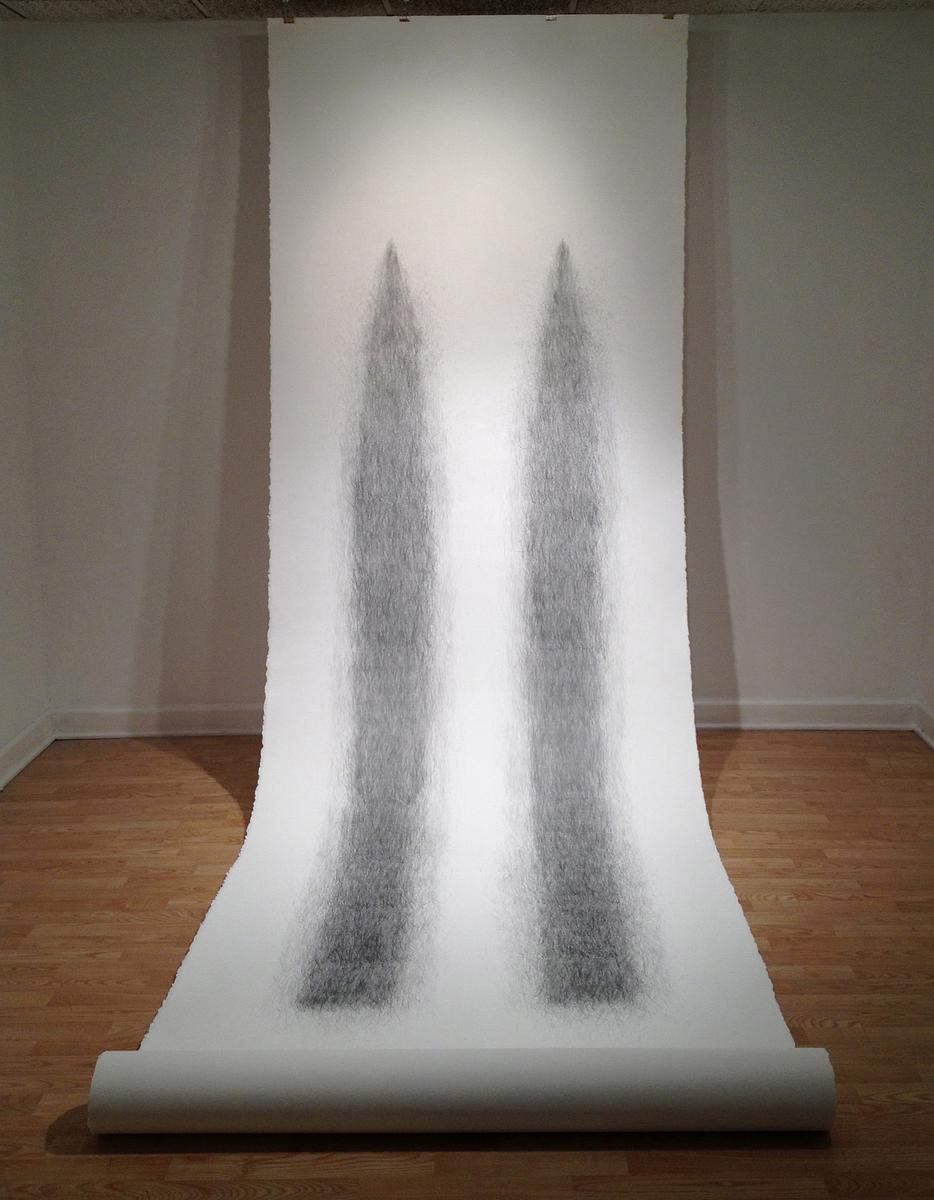 Joanne Aono Large Hashi Bridge Twin Graphite Drawing