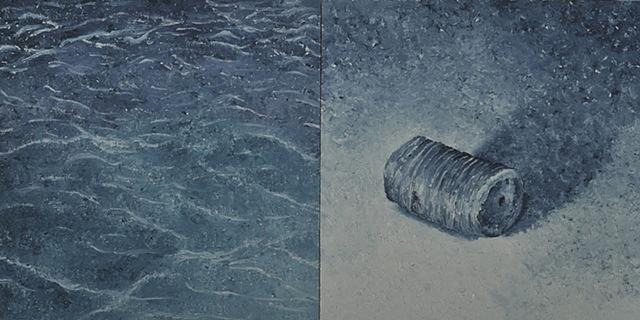 Joanne Aono crinoid Lake Michigan Oil Painting