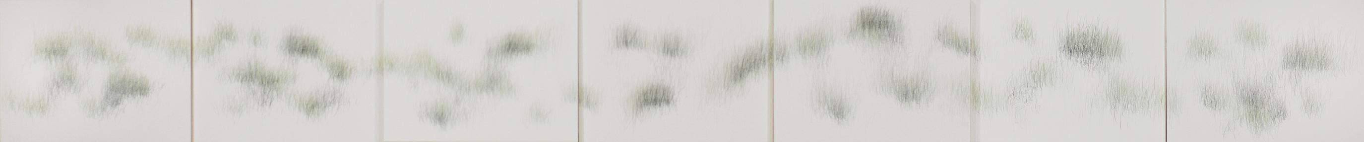 Joanne Aono, Home Fields, drawing, Green Fieldscape