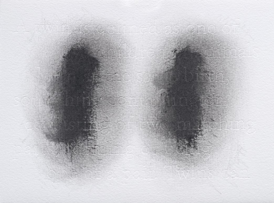 joanne Aono Twin Futago Graphite Drawing