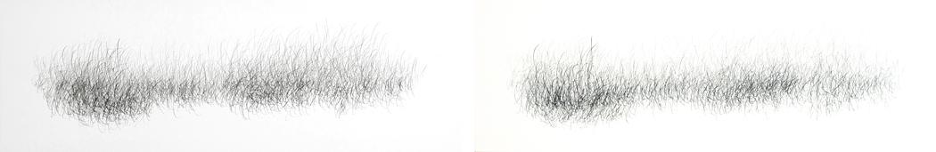 Joanne Aono Hashi Sticks Twin Graphite Drawing