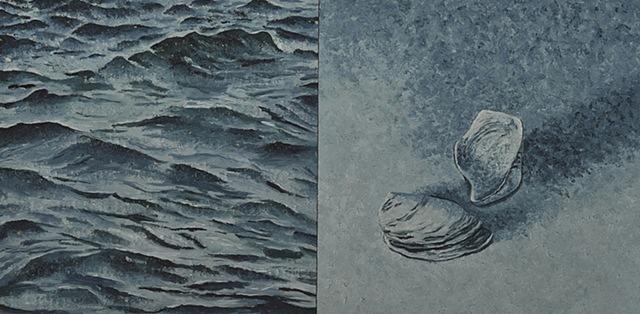 Joanne Aono Zebra Mussel Lake Michigan Oil Painting